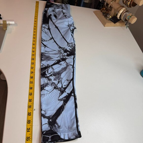 Seamless Pants Womens Medium Stretch Tie Dye Ankle Leggings Activewear Athletic - Picture 3 of 3